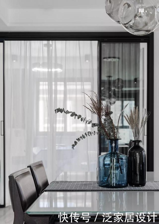 背景墙|94平现代三室,半开放式厨房、书房,让居室互通互透,共享光线