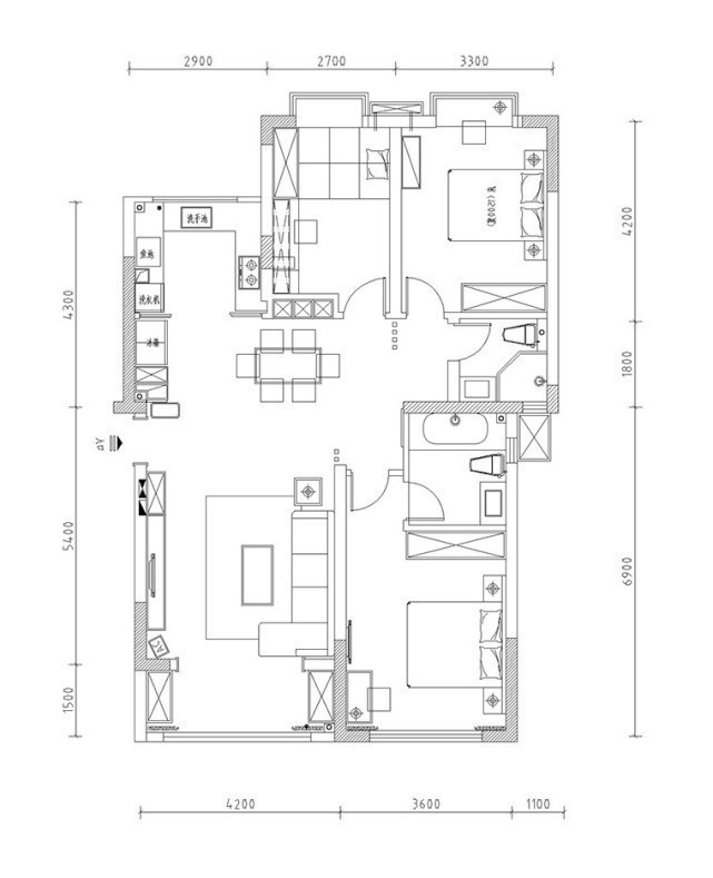 玄关|110平现代简约风三居室,浅色木质电视柜增添一抹现代高级质感