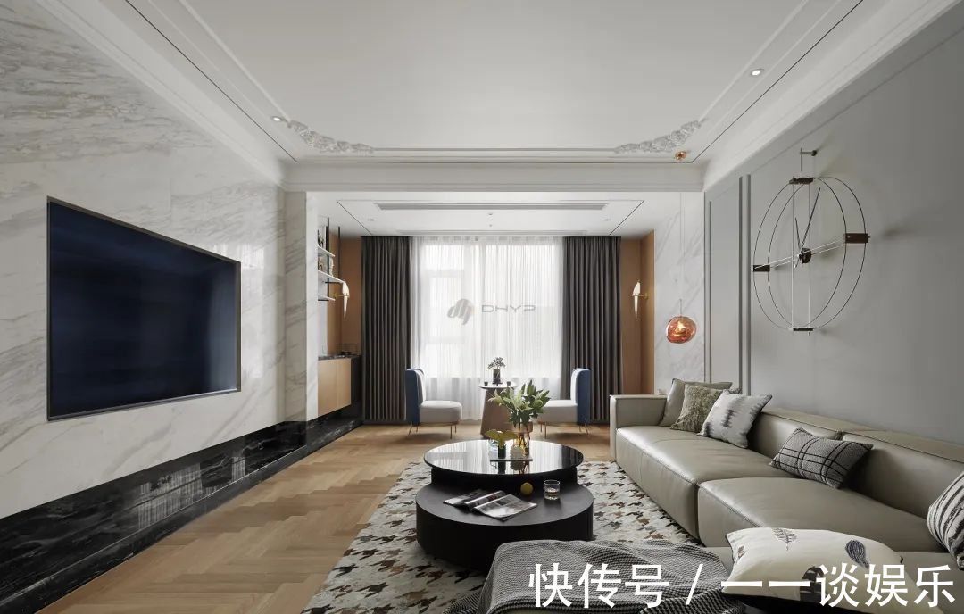 墙面|180㎡现代轻奢风，打造充满华丽与端庄档次的高级居住氛围