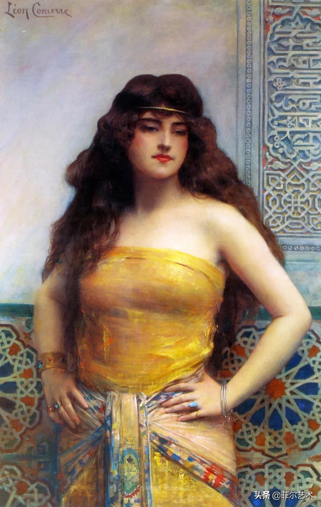 肖像@法国学院派著名画家科默尔,笔下的美丽女性犹如天使下凡