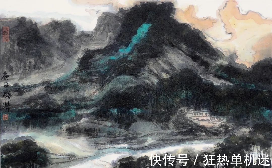 水墨山水画$李绪洪水墨山水画