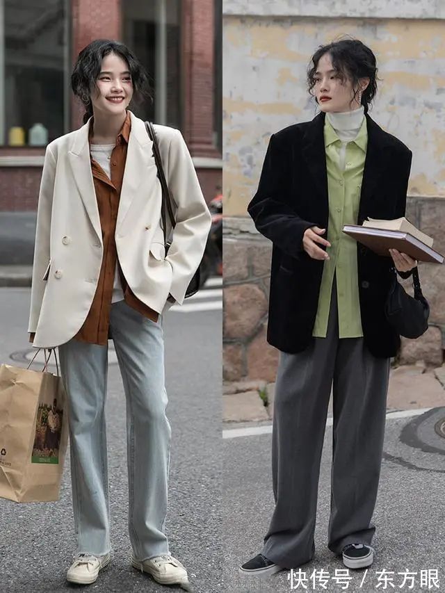 内紧外松 秋天上班穿什么?早秋通勤穿搭示范“随性风”，谁穿谁高级