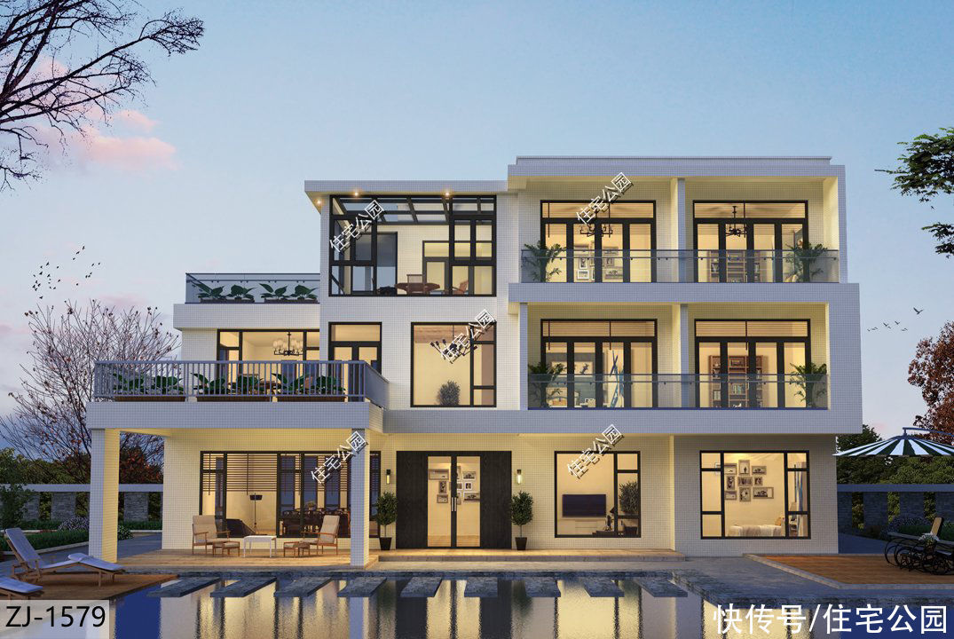 户型|15套挑空客厅户型,专为农村老百姓设计,2021年这样建房面子十足