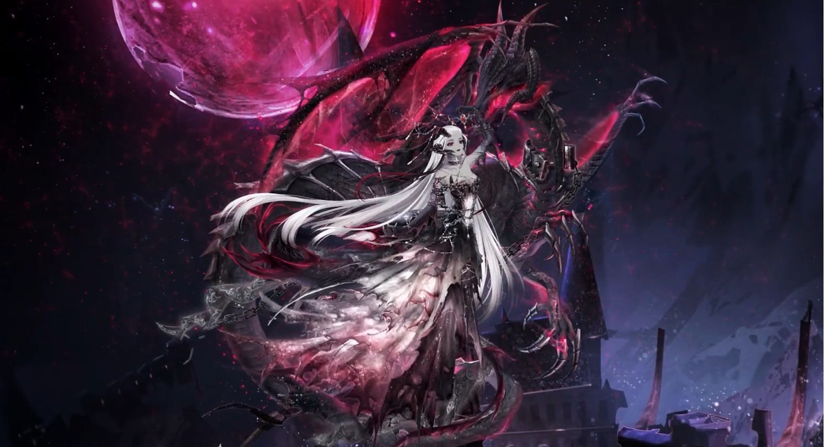 新套装|奇迹暖暖:美服新648首发套装,新版龙母灰皮银发,5档她最美