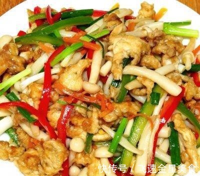 鲜香|鲜香下饭的鸡丝白玉菇,你喜欢吗!