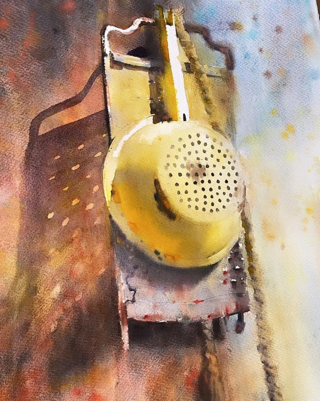 水彩@世界前100名的美女画家,作品深入人心,刚刚画完就被收藏