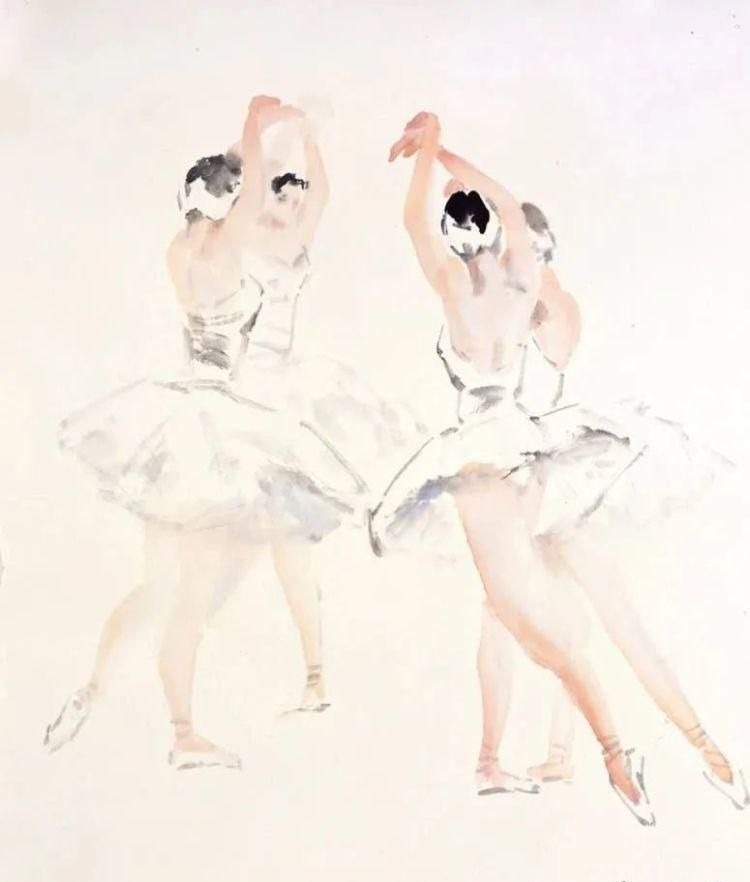 先生#杨之光先生是用笔墨直接写出的人物画,更加追求朦胧的动态美