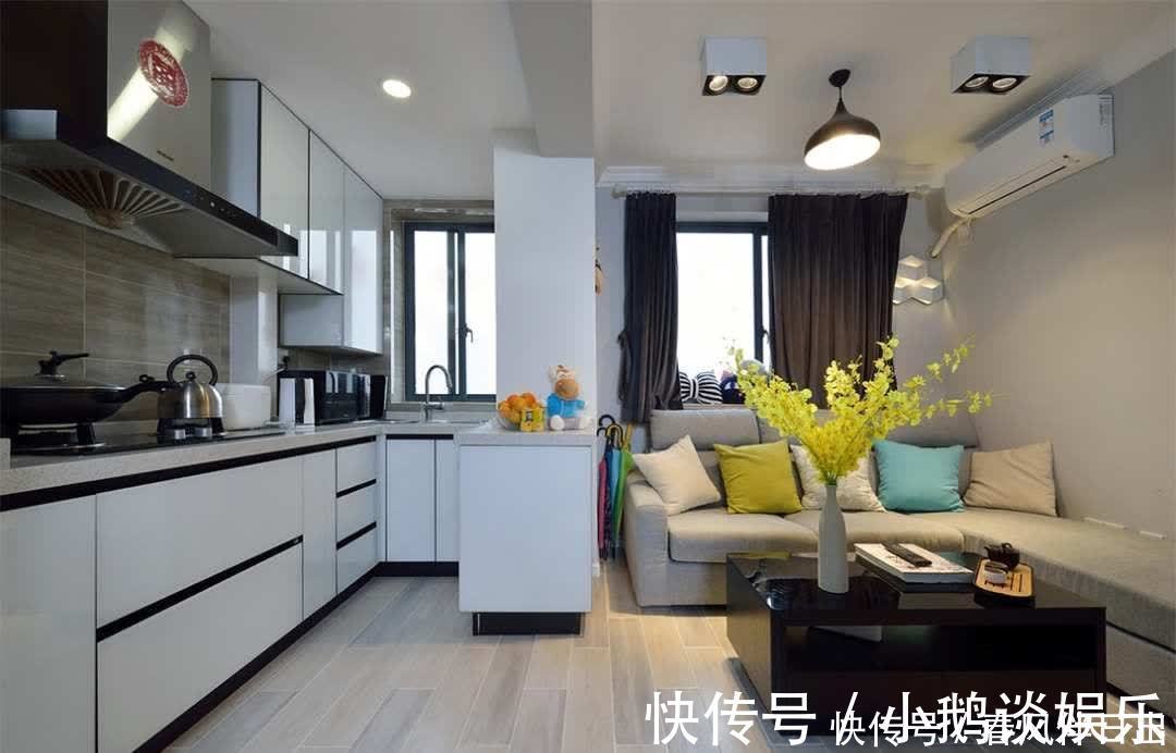 婚房|小夫妻20万打造48㎡婚房，卧室隔出次卧，客餐厨空间共用，牛！