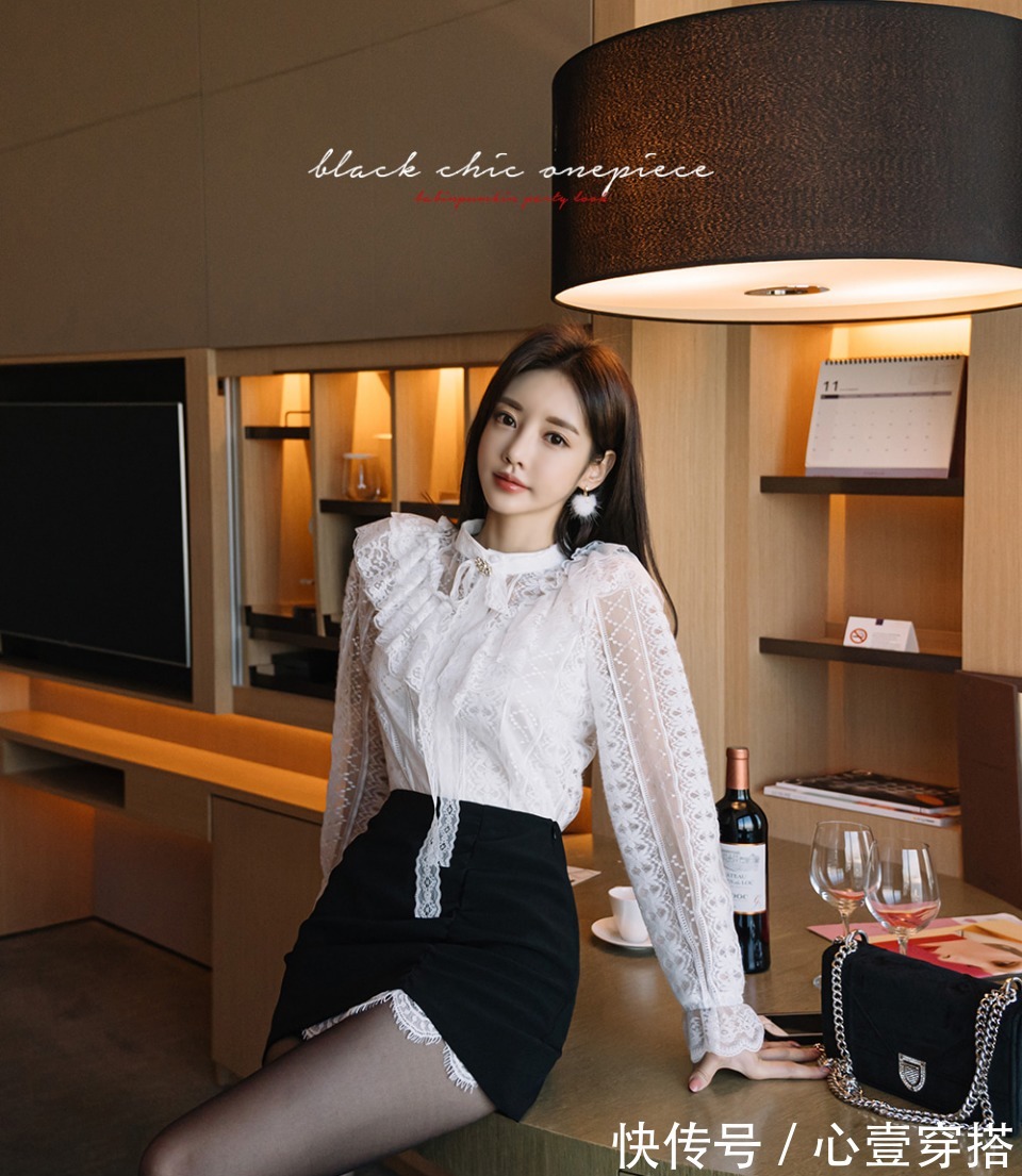 女神|女神孙允珠高清时尚搭配：樱落红寒冬幽露绫波层叠裙