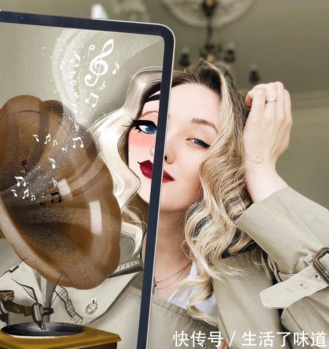 有意思的半边脸肖像:画师otido_4u的平板插画作品|插画师| 作品