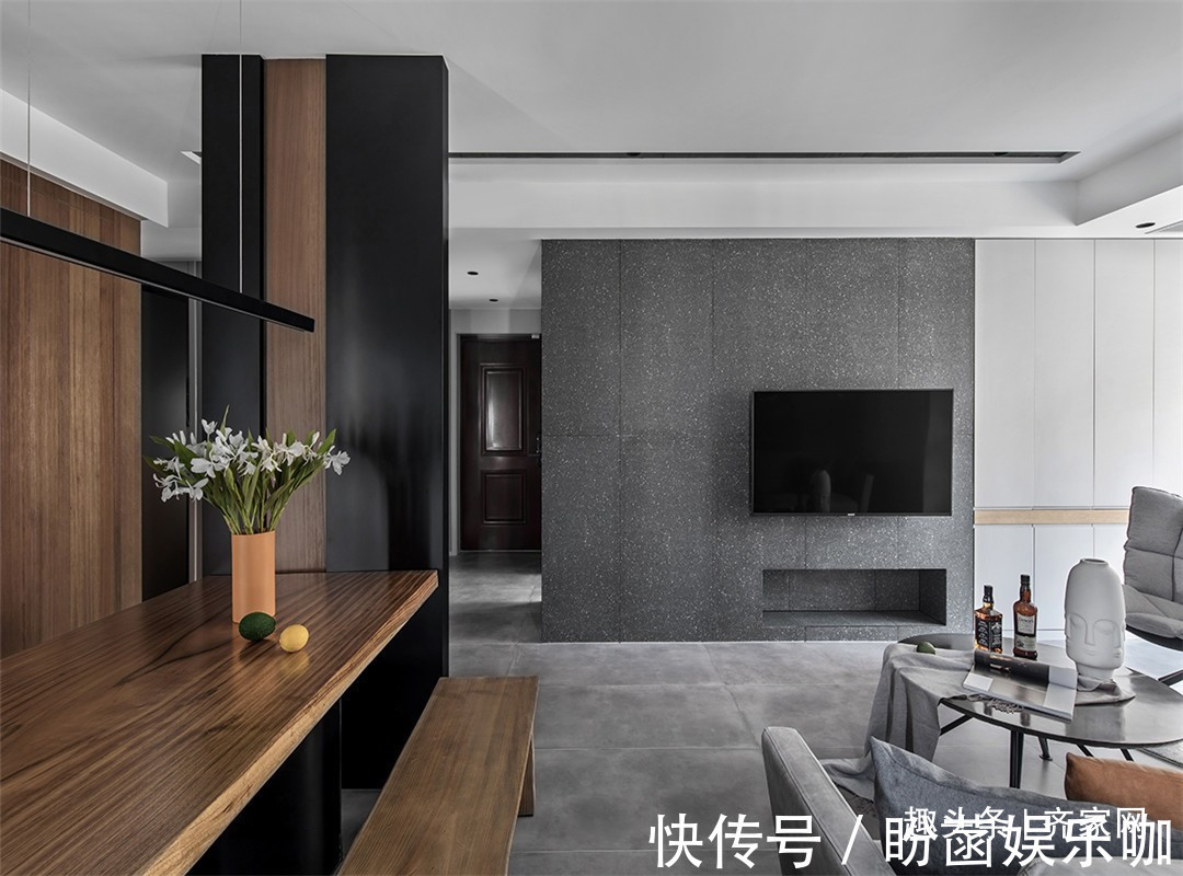 餐厅|89平两房现代,休闲书房,客厅,餐厅连成一体的扩容空间感!