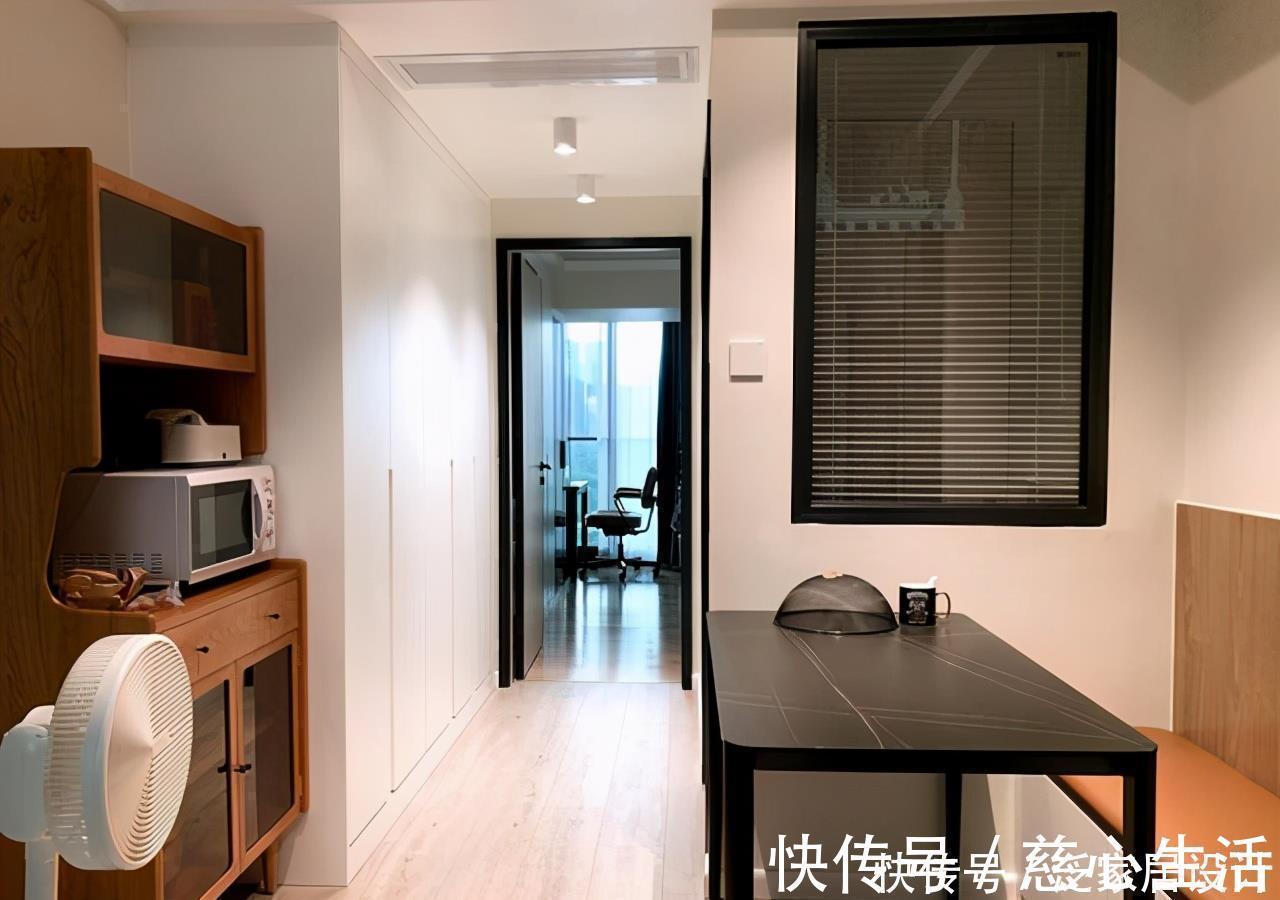 布局|夫妻的54㎡清爽小家,阳台变阳光书房,客厅增娱乐区,布局超完美