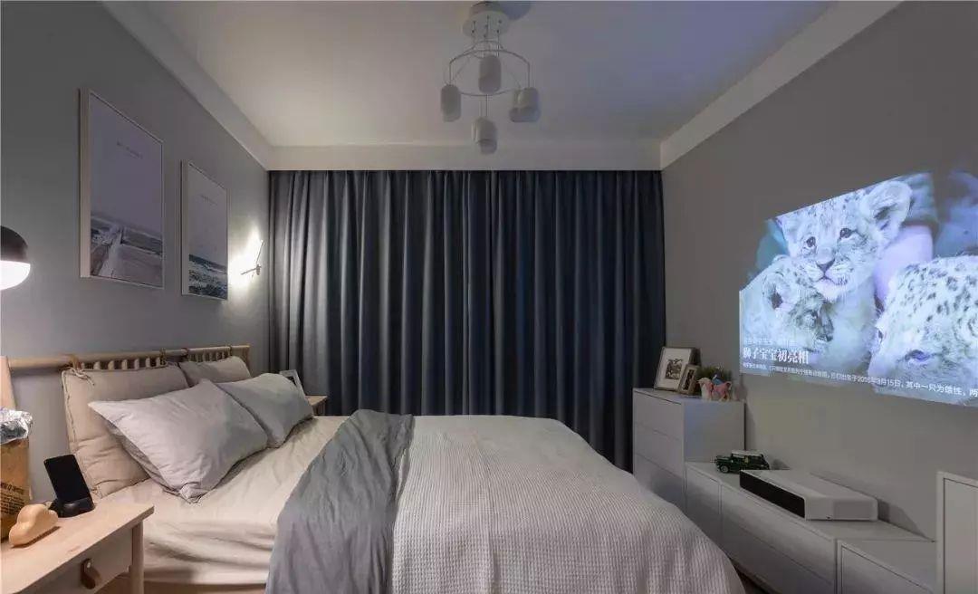 浅灰色|她的70平现代简约小家,客厅加张床,二室变三居,时尚又舒适!