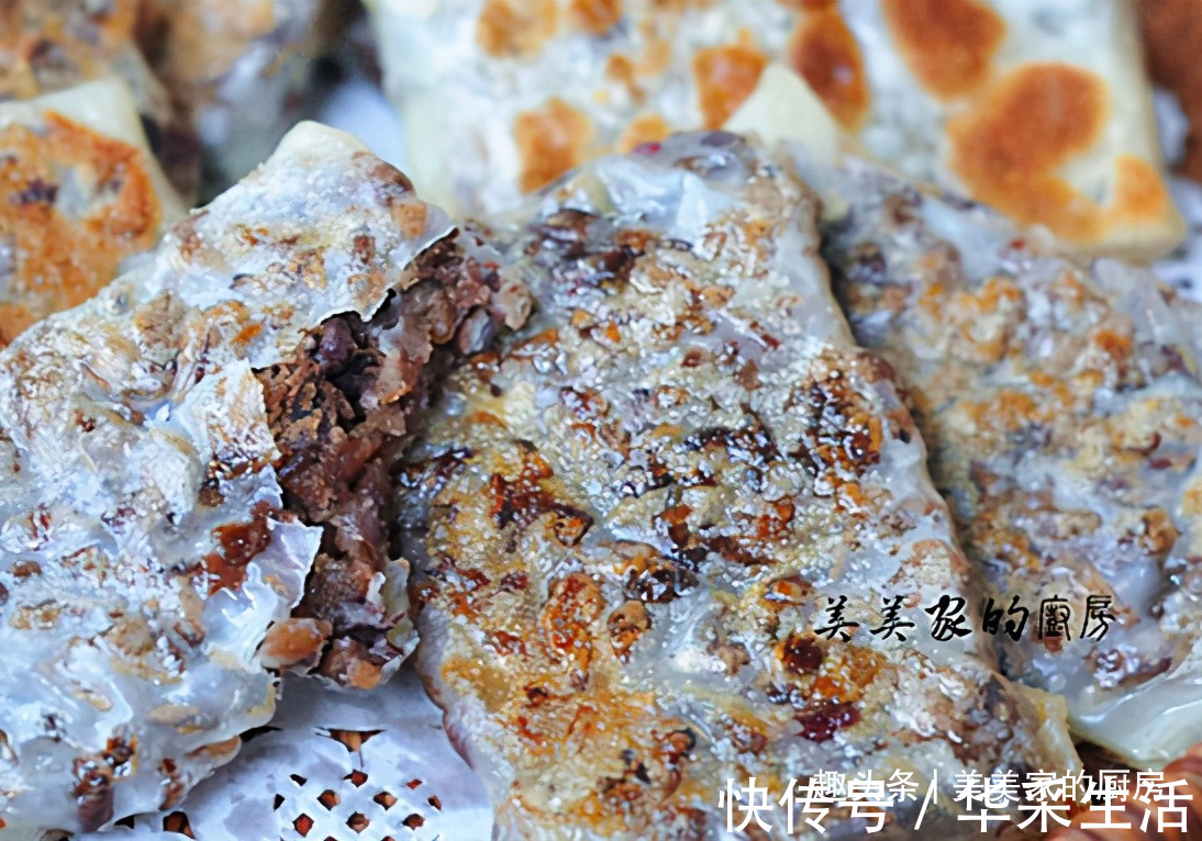 糯米红豆|早餐吃此物,胜过10个肉包子!煎一煎就出锅,又香又糯好解馋!
