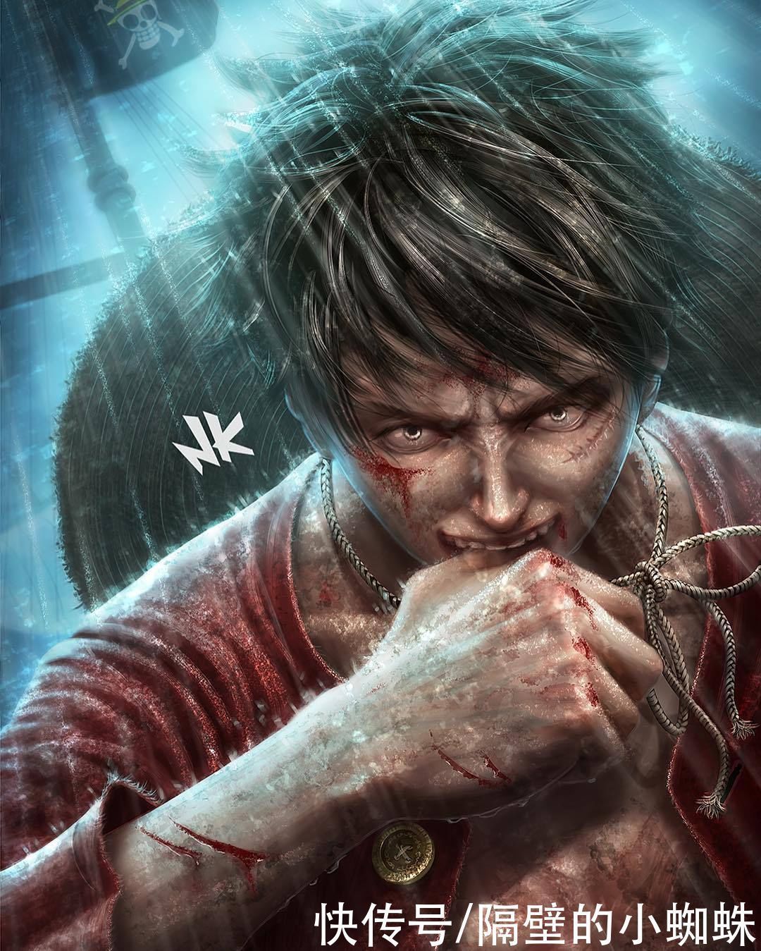 国外画师绘制超写实动漫人物,娜美御姐范十足,索隆的龙卷风帅炸