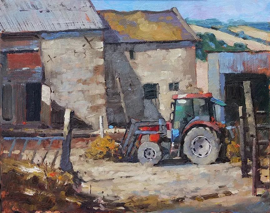 田园风光画@他用画笔,勾勒出一幅幅唯美动人的田园风光画