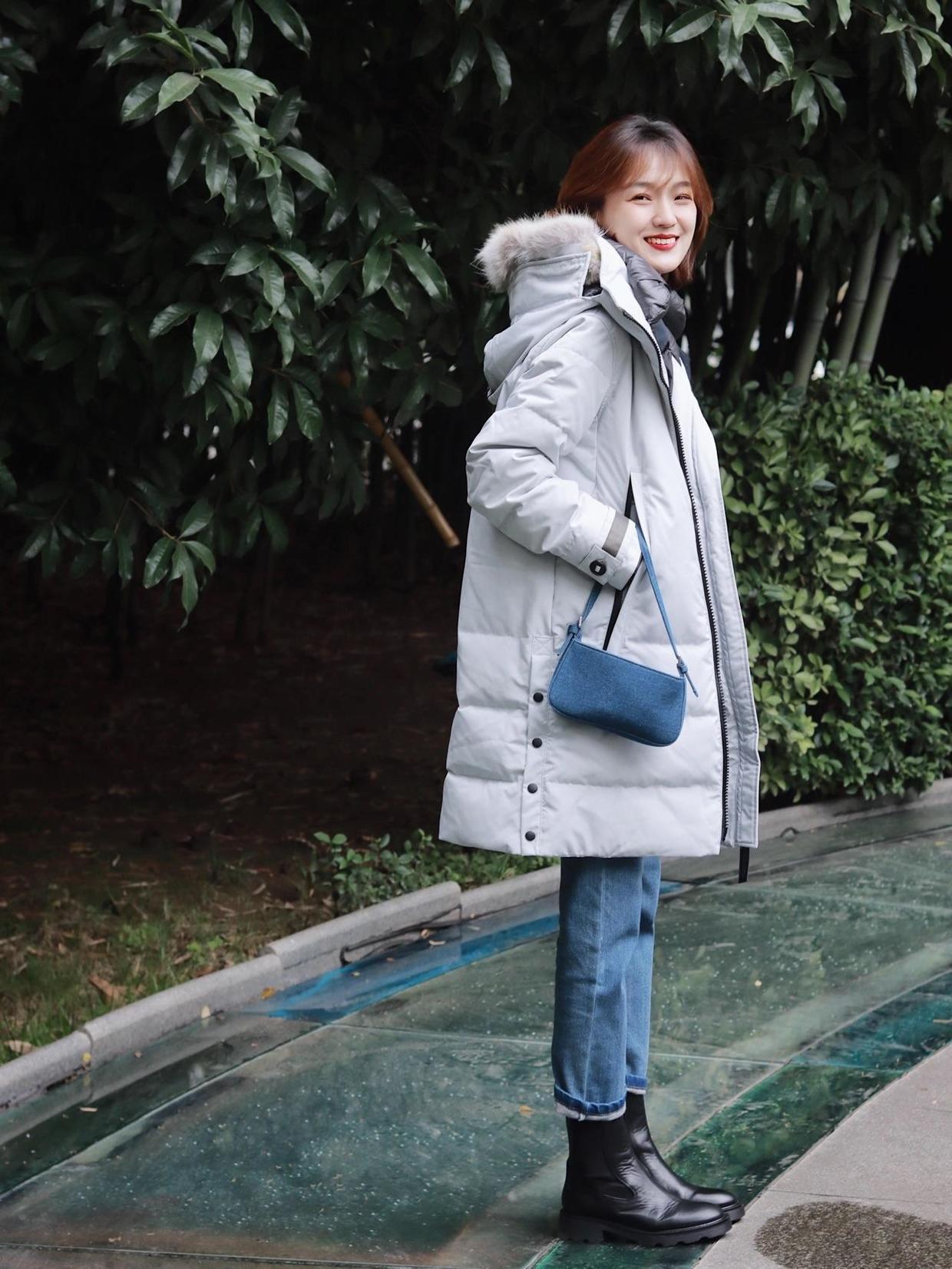 茧型 这是什么神仙搭配?超长款羽绒服让你暖暖过冬,无惧寒风