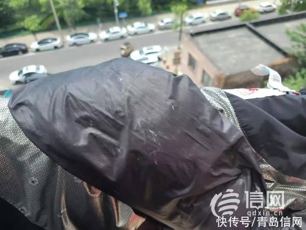 信网|把衣服送到洁神洗衣 没洗干净还多了一块污渍