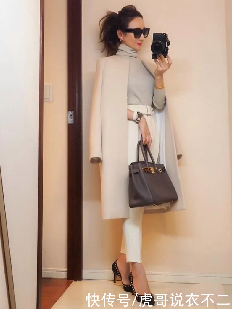  这位|大衣穿搭优雅精致最重要，这位日本博主真会穿，每一套都堪称模板