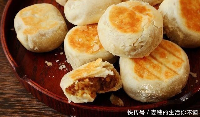 馅料|不用烤箱，一次开酥，教你在家做纯手工板栗酥饼，太香了
