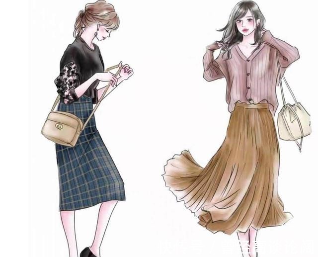 格纹 3种穿衣状态,你是哪一种早秋最美“手绘穿搭”,只教穿衣干货!