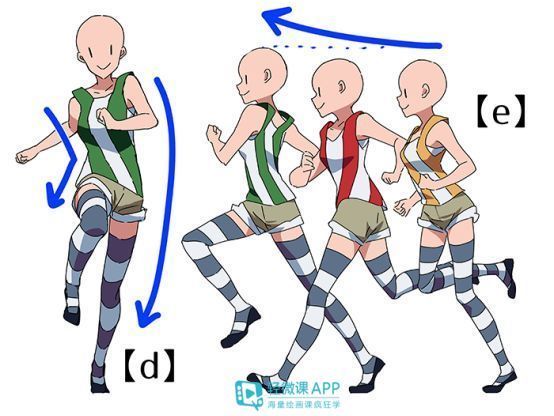 如何画出跑步的姿态？动漫人物跑步姿势画法