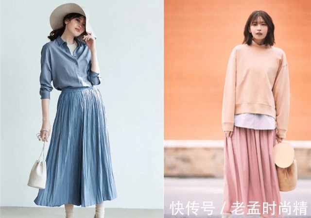 高跟靴|A字裙过时了,初秋流行百褶裙,时髦显瘦又显高