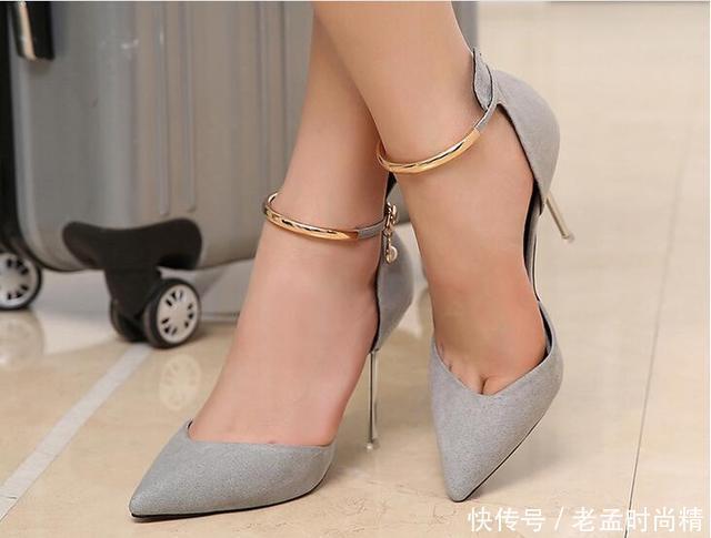 柔软 欧美时尚新款女鞋,跨境尖头柔软透气高跟鞋,简约大气气质凉鞋