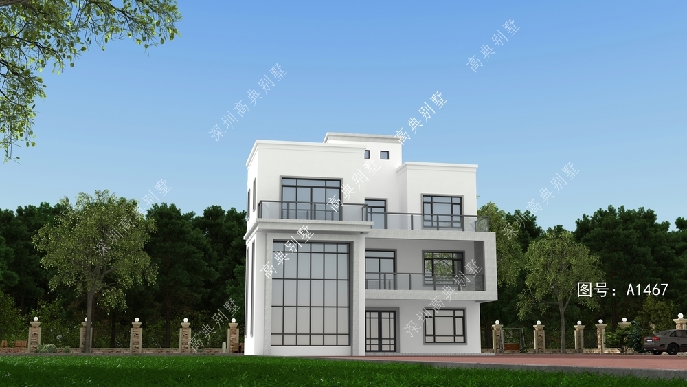 别墅|超时尚现代别墅,布局合理舒适,满足日常生活需求。