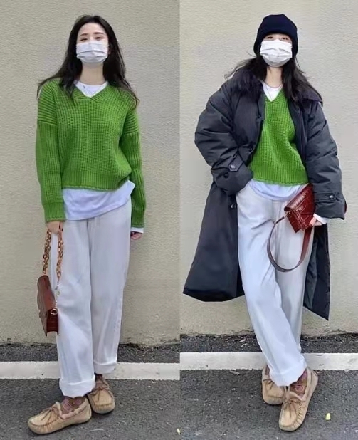 今年冬天,更流行穿中长款羽绒服,配对这5种“下装”,温暖显瘦