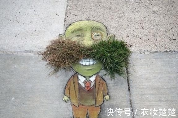 小美好$可以打100分的街头创意绘画,有趣的生活里全都是童话世界