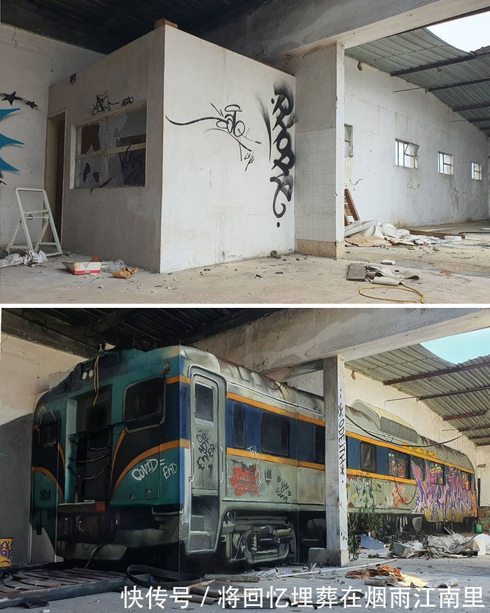 真假|18张令人惊叹的裸眼3D画,一面墙凭空消失,狗都分不清真假一直叫