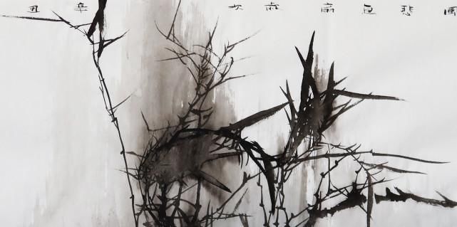 中国艺术|鉴赏:韦智杰原创作品《竹石图》,笔力遒劲,意蕴悠长