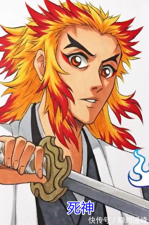 索隆|換了畫風的炎柱太帥,海賊王里是索隆,火影版酷似四代目