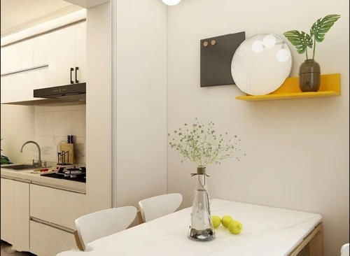 会客厅|厨房改成独立餐厅,卧室装个会客区,这套32㎡小户型太惊艳了!