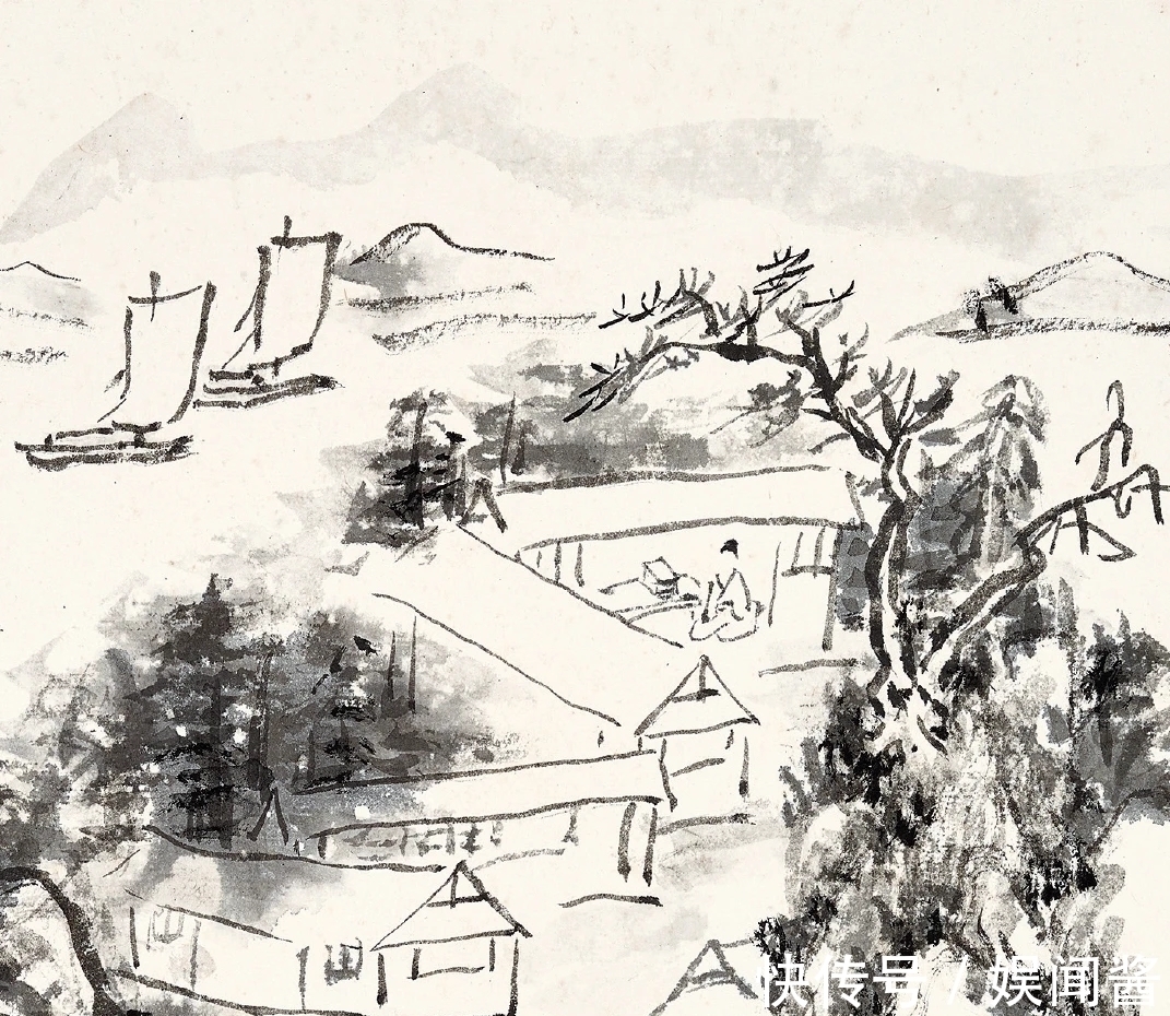 山水!黄宾虹八十岁画的一本山水画册,堪为现代卧游写生的教科书