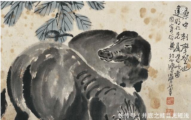 齐白石画#齐白石画《群猪》卖381万,他画《双猪》卖1308万,齐老甘拜下风