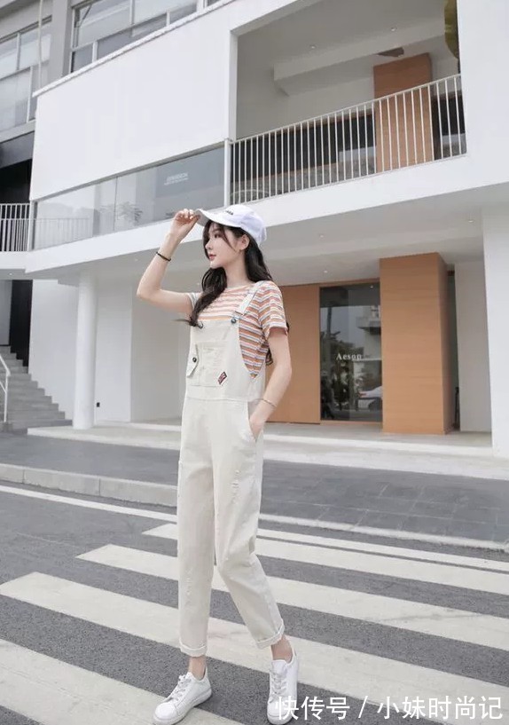 可爱面|吊带裤的穿搭经验,让你成为一道风景线