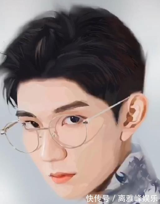 王源#美术生手绘“王源”,第一眼看了想打人,看到成品秀儿快坐下