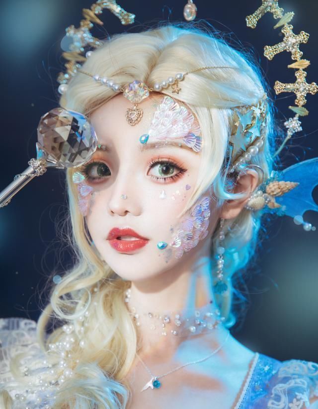 人鱼妆|长寇的洛丽塔“人鱼妆”太美了,当镜头拉近,女生也会忍不住沦陷