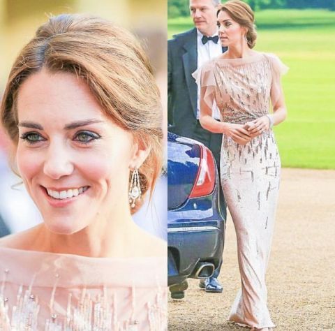 凯特王妃闪光时刻英国王室最优雅的女人，穿上高定礼服仙气飘飘