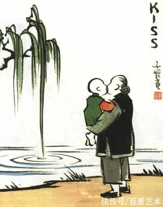 郑午昌@春风拂柳，春意浓！大师笔下的春柳太美了