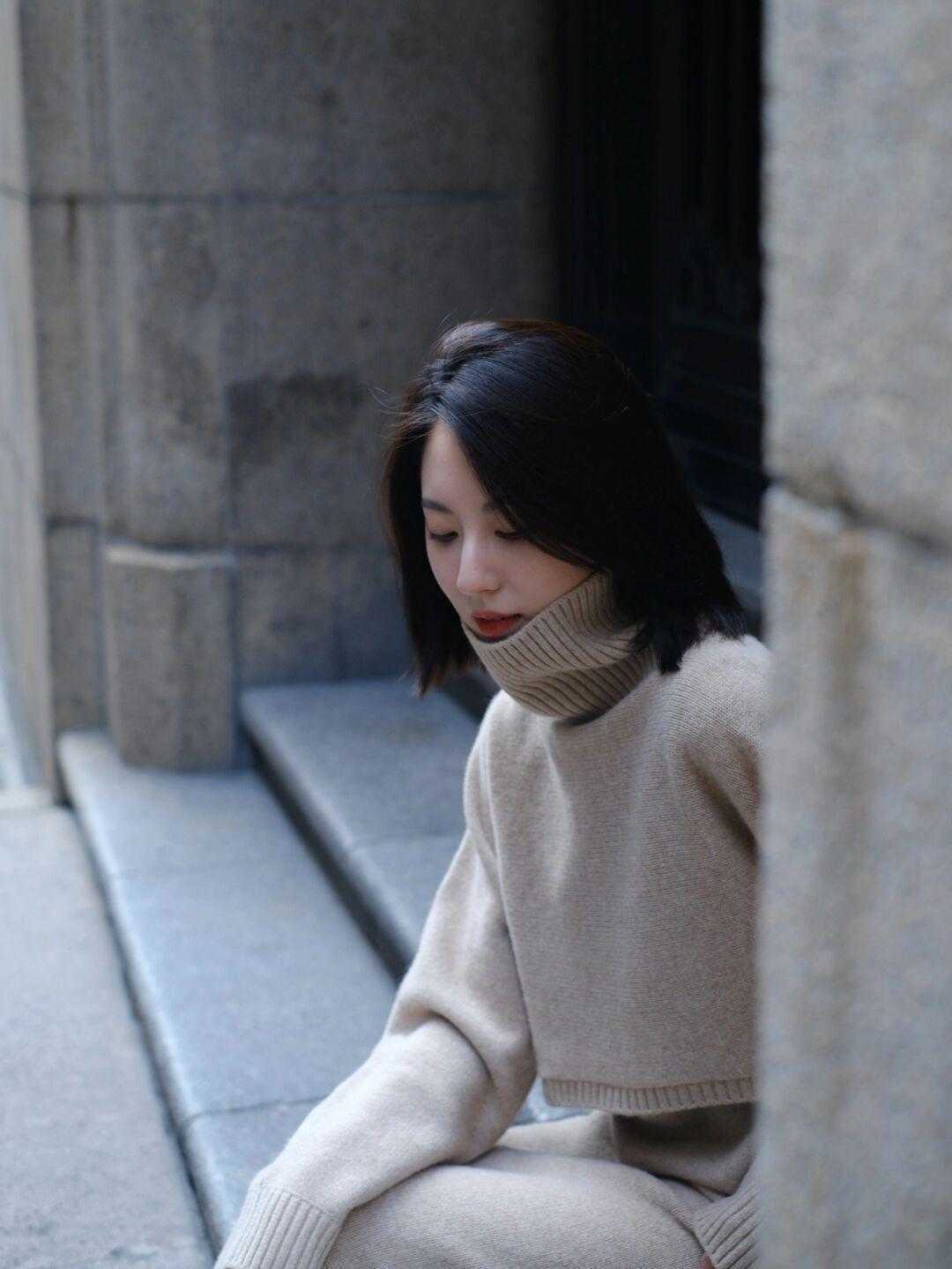 小姐姐|秋冬,穿针织连衣裙魅力全开,高级优雅又洋气,漂亮大气