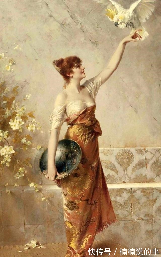 服饰#康拉德·基塞尔,把贵妇们的容貌与服饰,表现得极为富丽奢华!