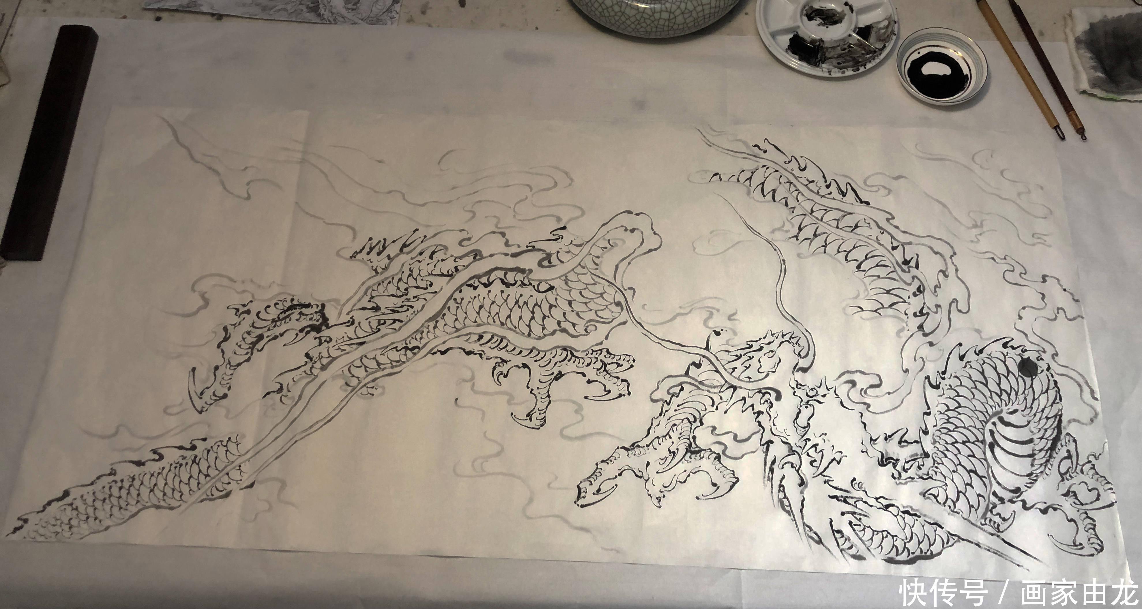  中华民族|中国龙图绘制由龙作品