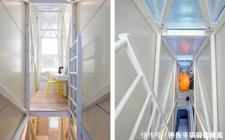 豪宅|夹缝中的“豪宅”面积仅有5平米,原为放垃圾的地方，设施一应俱全