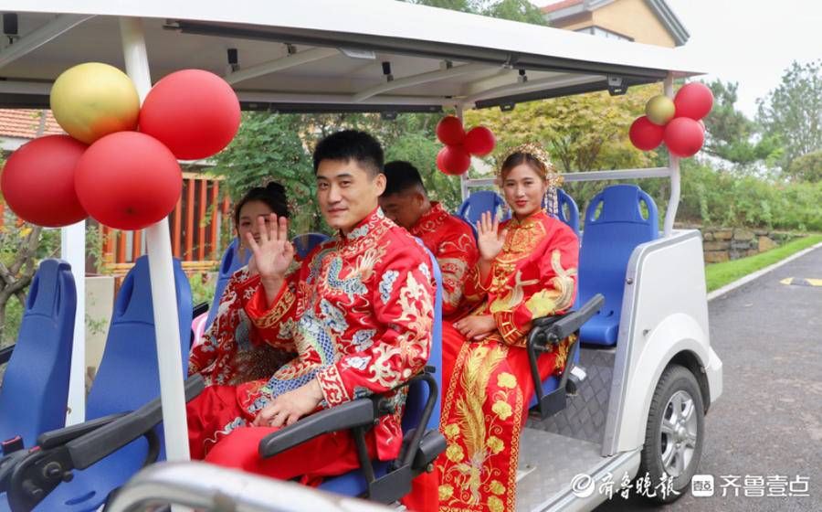 中式 浪漫！沂水天上王城的中式集体婚礼