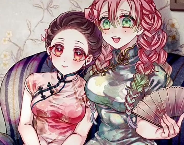鬼灭之刃|遇上中国风的鬼灭之刃，祢豆子秒变女神，伊之助让人惊讶