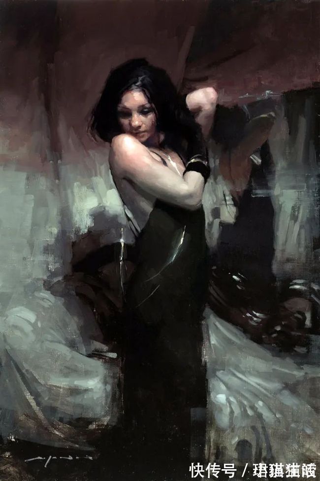 油画#艺术家杰里米·曼恩的油画,颜色既生动又大气!