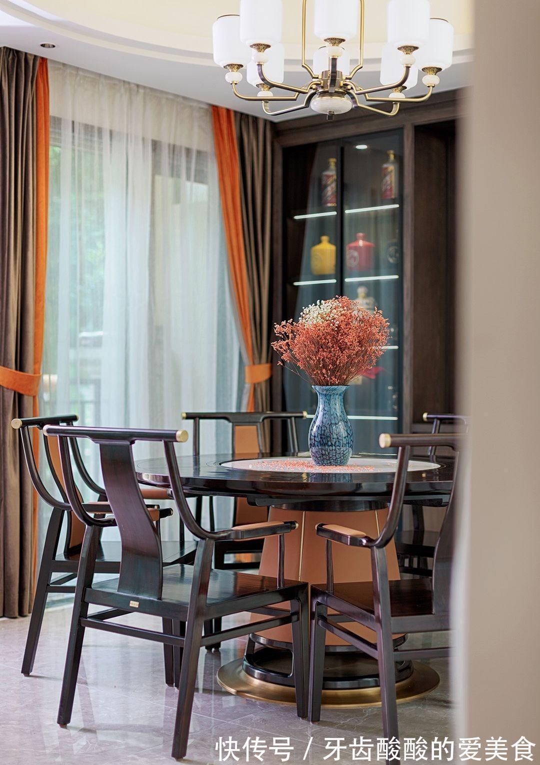 橙黄色|450平的中式别墅,拥有与众不同的清雅,让你领悟中式文化的魅力